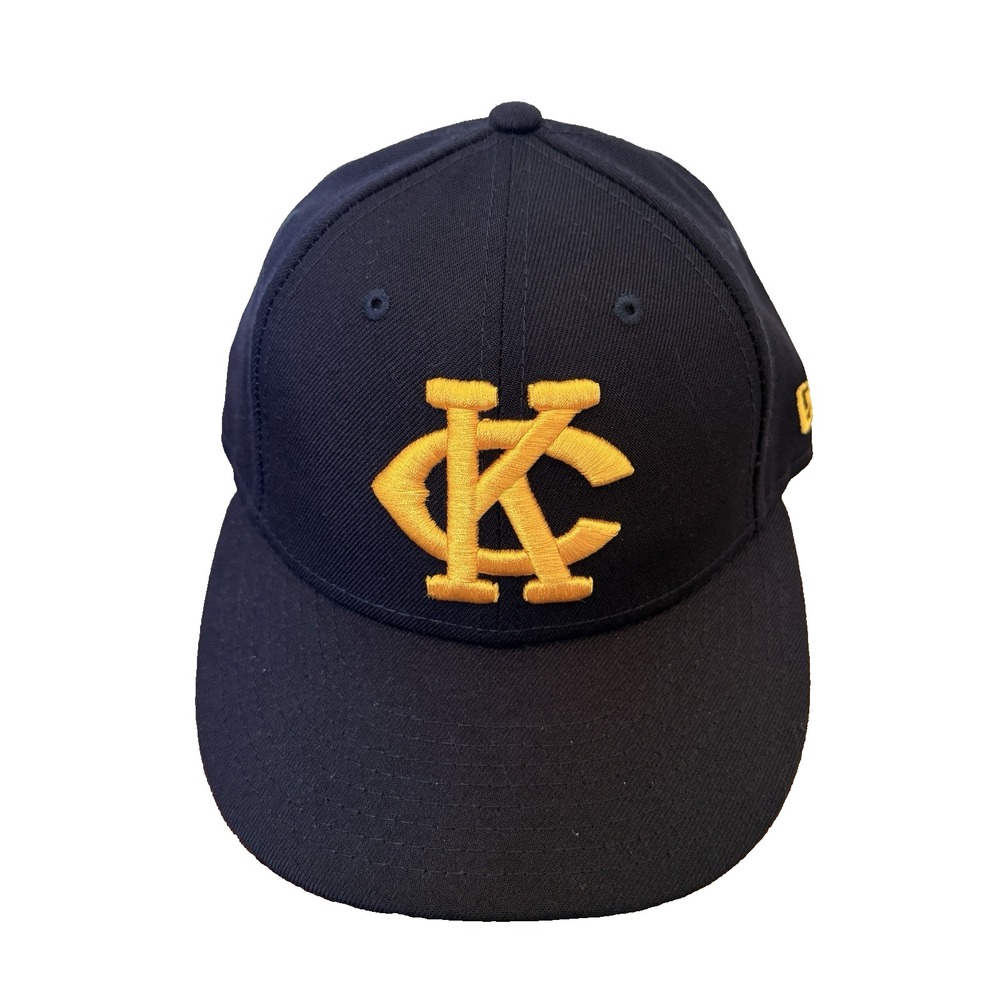 Kansas City Monarchs Iconic New Era Fitted Hat Black 7 1/8 Negro League KC